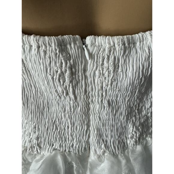 NWT Lulus Aero White Embroidered Tie Strap A Line Midi Dress Size Large - Picture 8 of 12